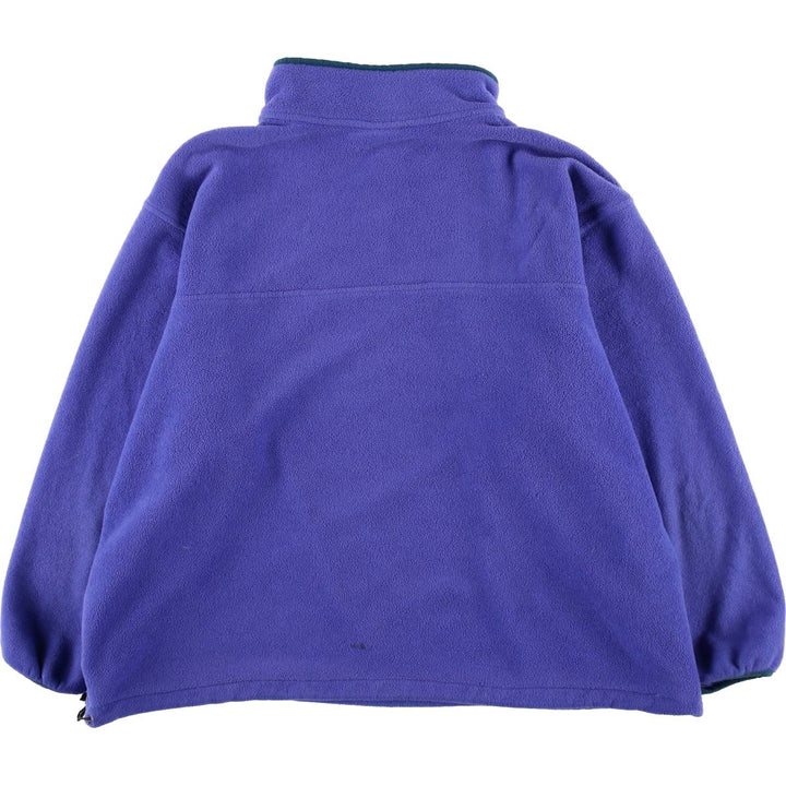 1990'S LLBean Half-Snap Fleece Pullover, Men's Size L, Vintage unclear Purple type blue-purple Vintage Second Hand