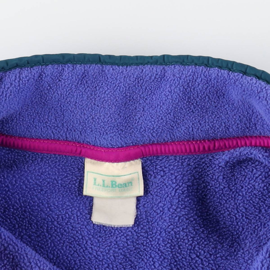 1990'S LLBean Half-Snap Fleece Pullover, Men's Size L, Vintage unclear Purple type blue-purple Vintage Second Hand