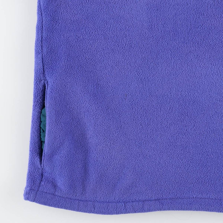 1990'S LLBean Half-Snap Fleece Pullover, Men's Size L, Vintage unclear Purple type blue-purple Vintage Second Hand