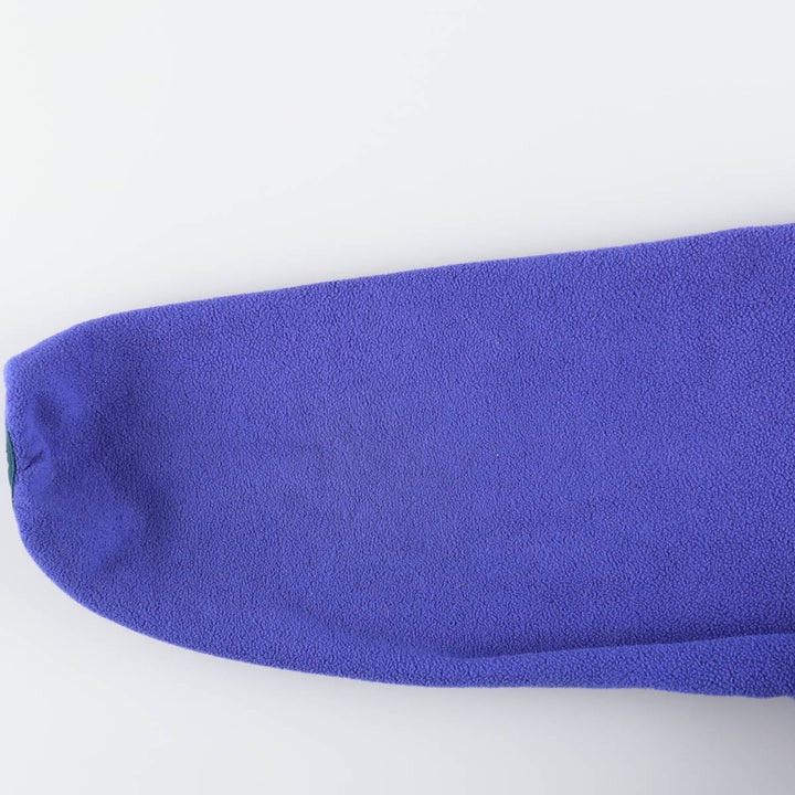 1990'S LLBean Half-Snap Fleece Pullover, Men's Size L, Vintage unclear Purple type blue-purple Vintage Second Hand