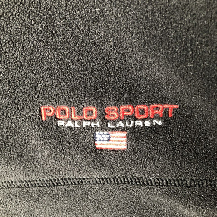 1990'S Ralph Lauren POLO SPORT Half-Zip Fleece Pullover, Men's Size L (approx.), Vintage polyester black type Vintage Second Hand
