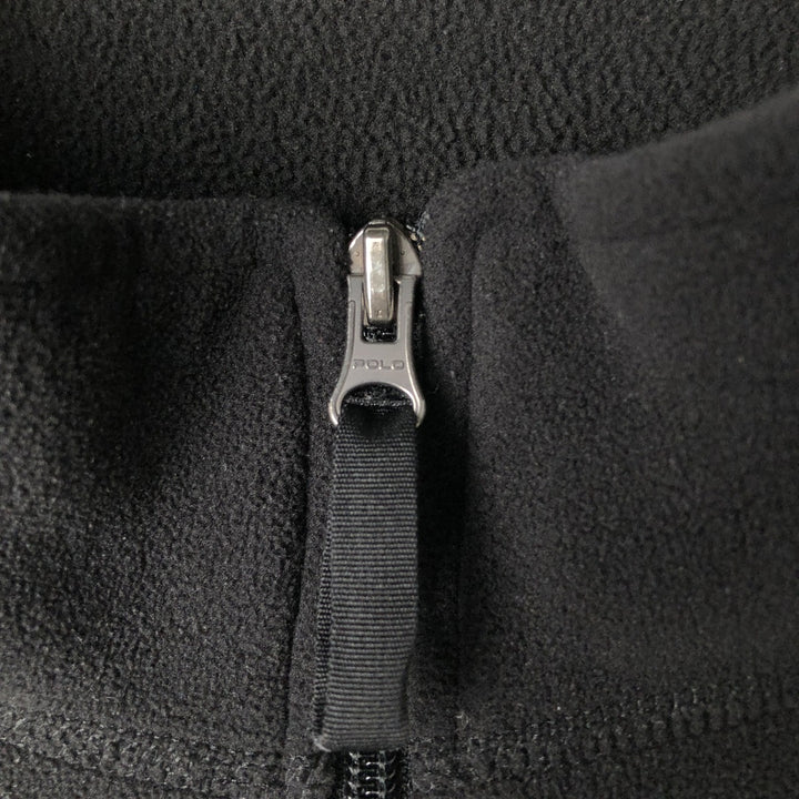1990'S Ralph Lauren POLO SPORT Half-Zip Fleece Pullover, Men's Size L (approx.), Vintage polyester black type Vintage Second Hand