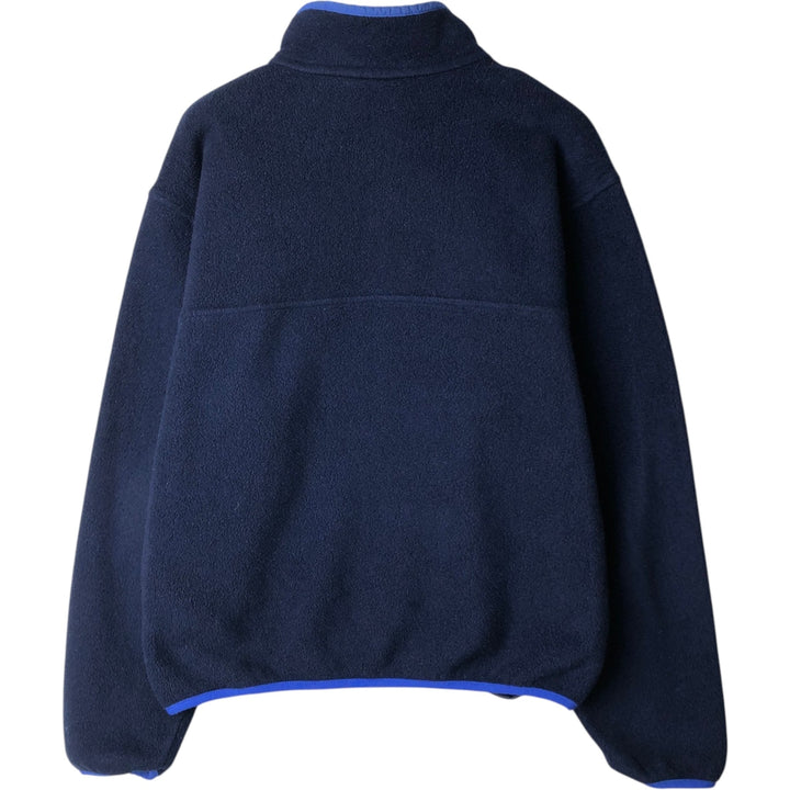 ~90'S LLBean Half-Button Fleece Pullover, Men's XL equivalent, Vintage unclear navy blue type Vintage Second Hand