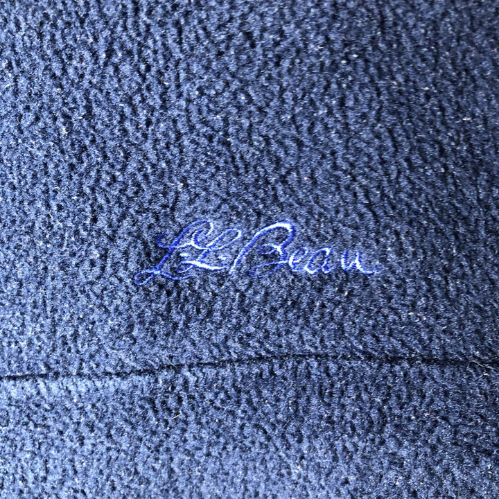 ~90'S LLBean Half-Button Fleece Pullover, Men's XL equivalent, Vintage unclear navy blue type Vintage Second Hand
