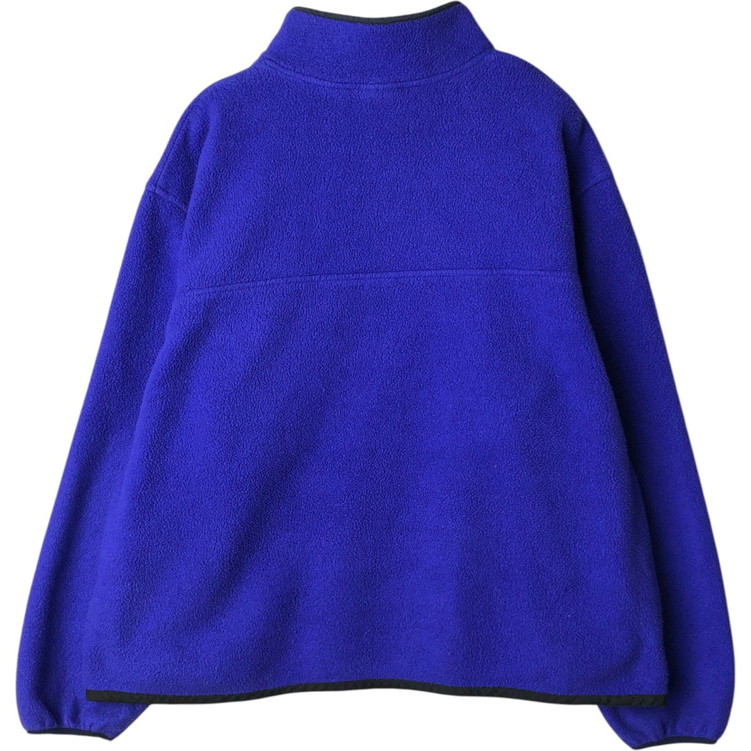 Vintage LLBean half-button fleece pullover from the 1990s, men's size XXL equivalent. unclear blue type Vintage Second Hand