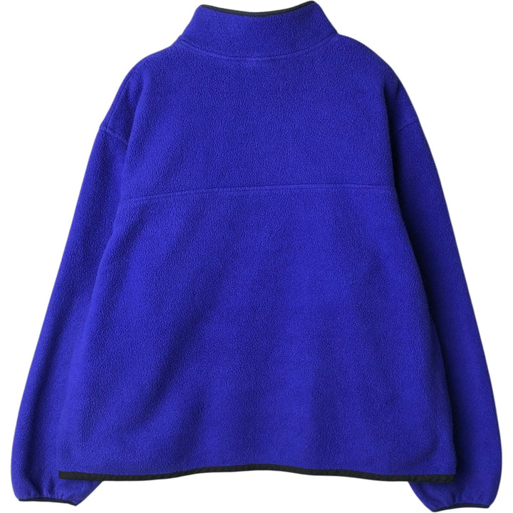 Vintage LLBean half-button fleece pullover from the 1990s, men's size XXL equivalent. unclear blue type Vintage Second Hand