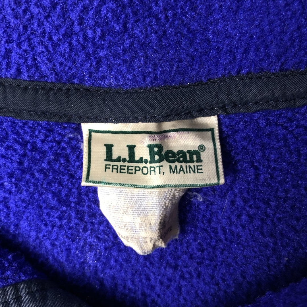 Vintage LLBean half-button fleece pullover from the 1990s, men's size XXL equivalent. unclear blue type Vintage Second Hand