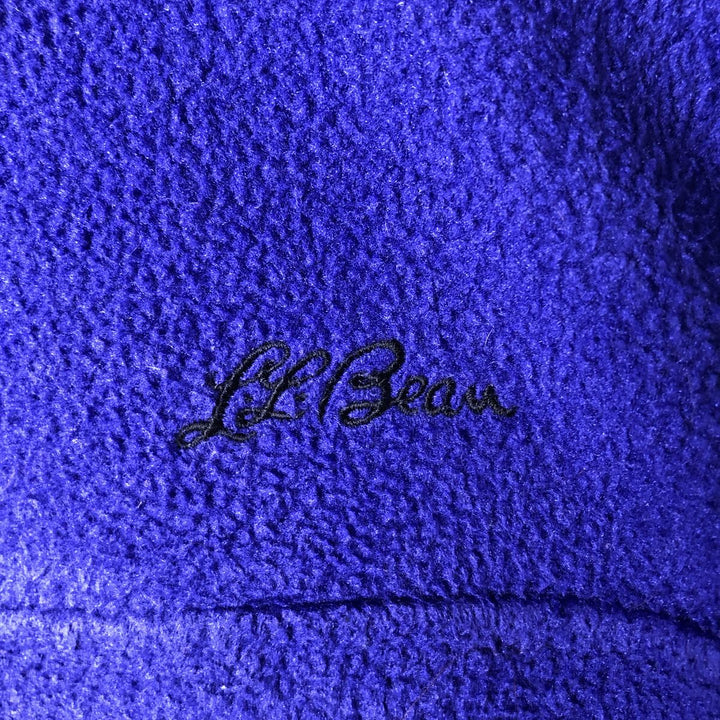 Vintage LLBean half-button fleece pullover from the 1990s, men's size XXL equivalent. unclear blue type Vintage Second Hand