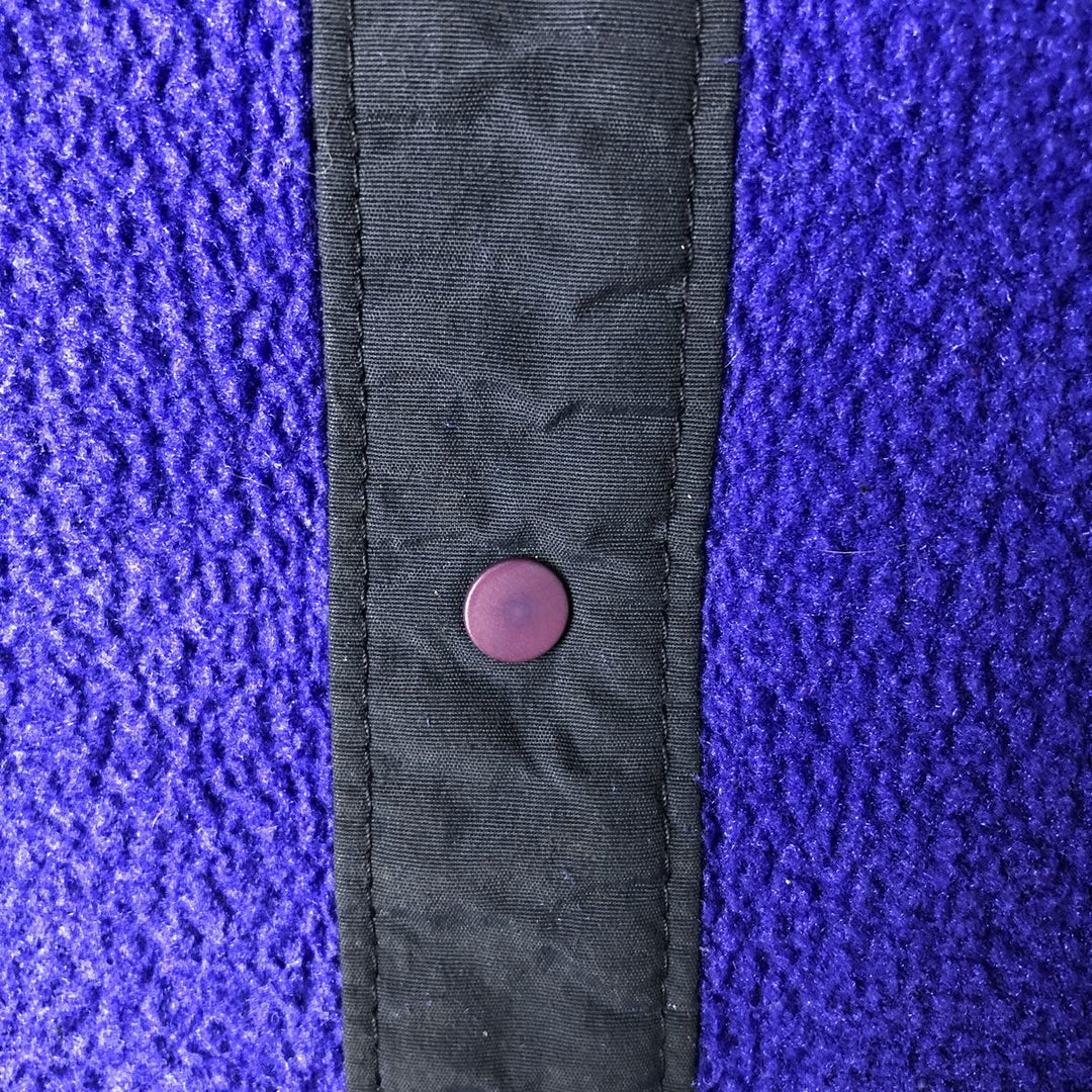 Vintage LLBean half-button fleece pullover from the 1990s, men's size XXL equivalent. unclear blue type Vintage Second Hand
