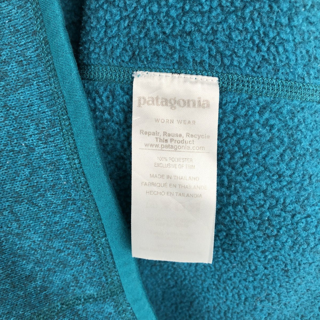 Patagonia Better Sweater 1 polyester turquoise blue Vintage Second Hand