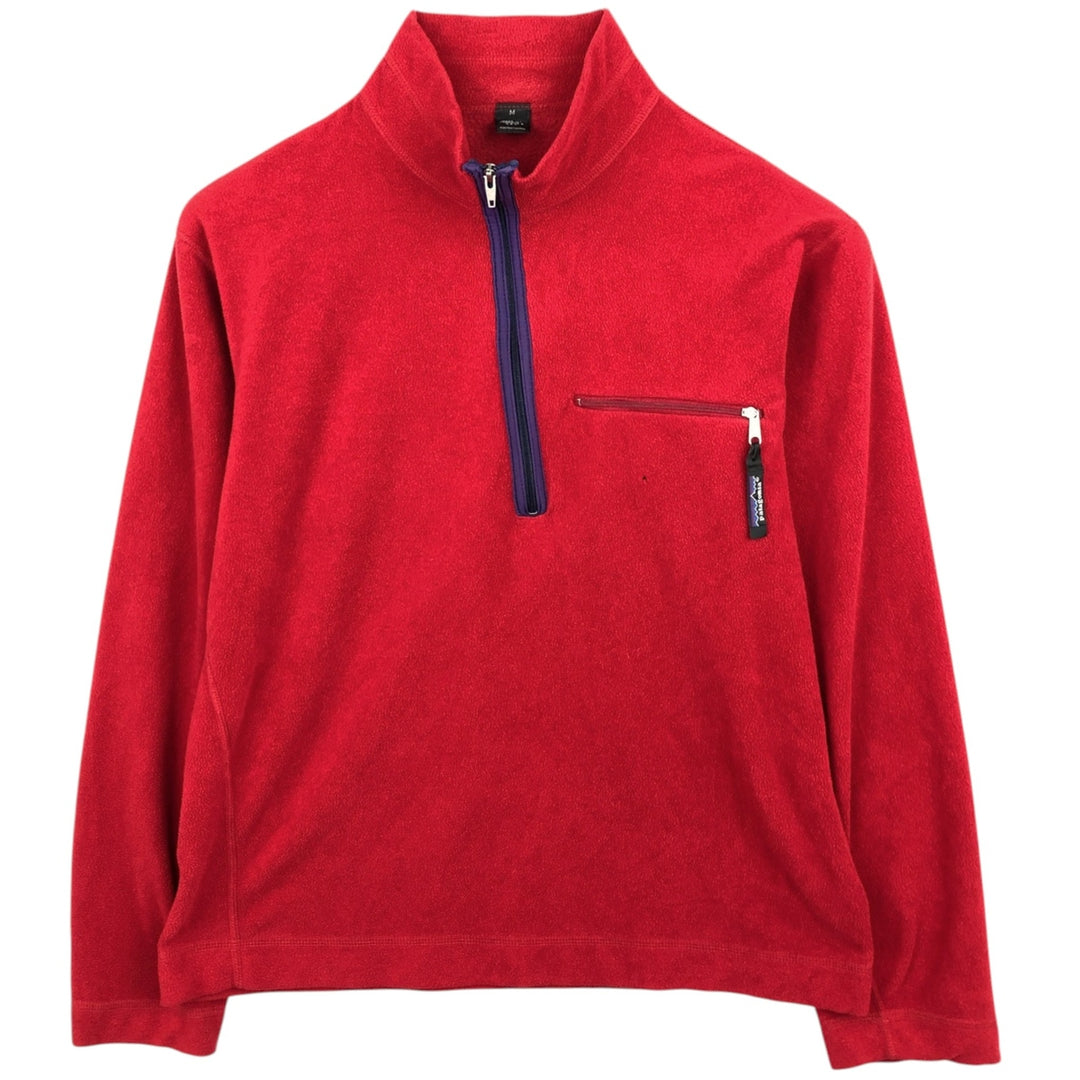 Patagonia Half-Zip Fleece Pullover, Made in USA, Men's Size M (approx.) polyester red type Vintage Second Hand