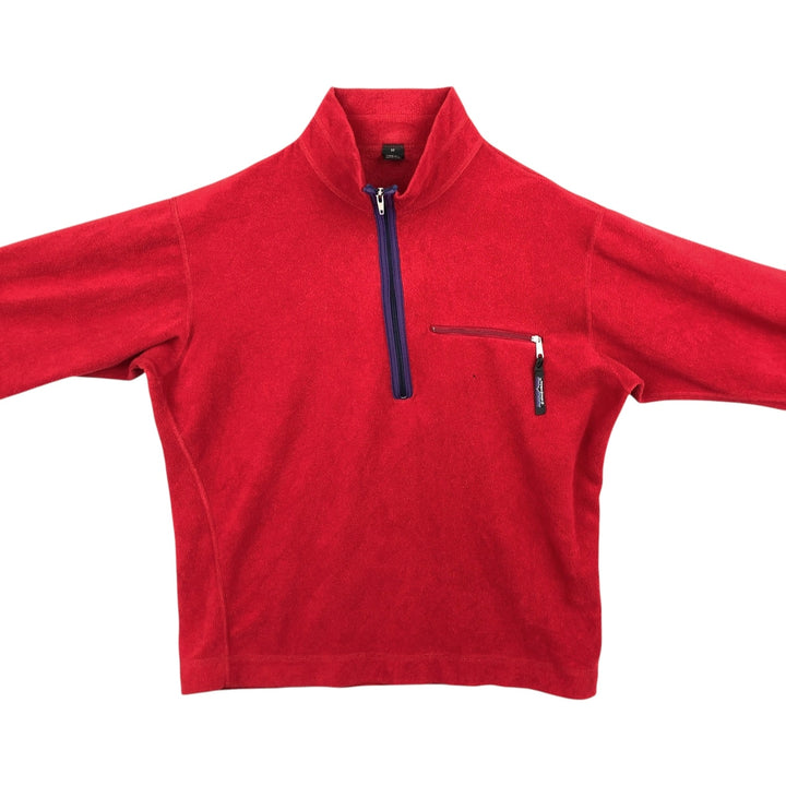 Patagonia Half-Zip Fleece Pullover, Made in USA, Men's Size M (approx.) polyester red type Vintage Second Hand