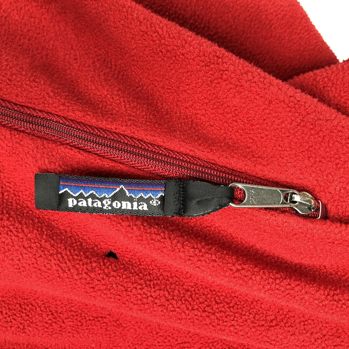 Patagonia Half-Zip Fleece Pullover, Made in USA, Men's Size M (approx.) polyester red type Vintage Second Hand
