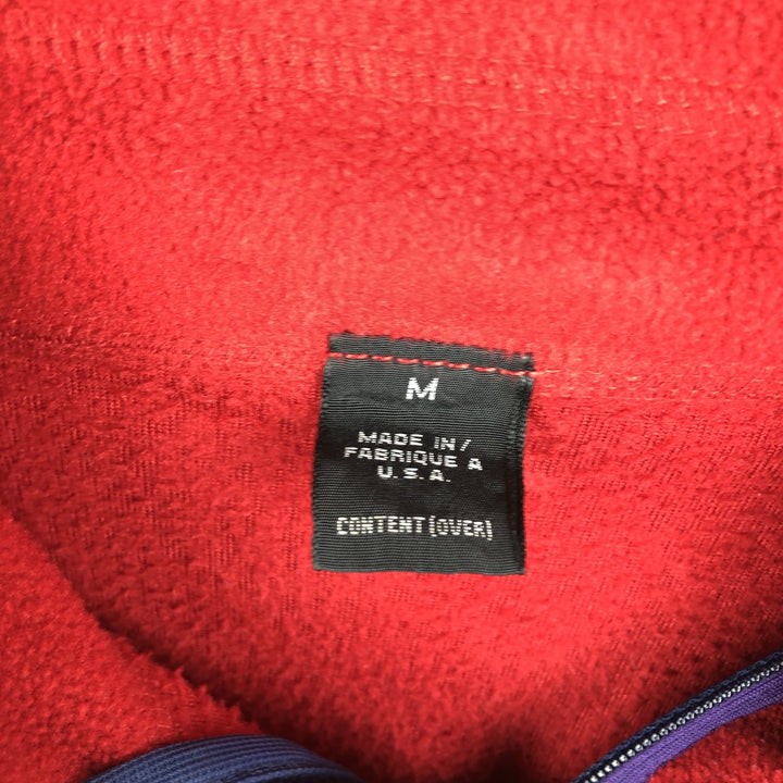 Patagonia Half-Zip Fleece Pullover, Made in USA, Men's Size M (approx.) polyester red type Vintage Second Hand