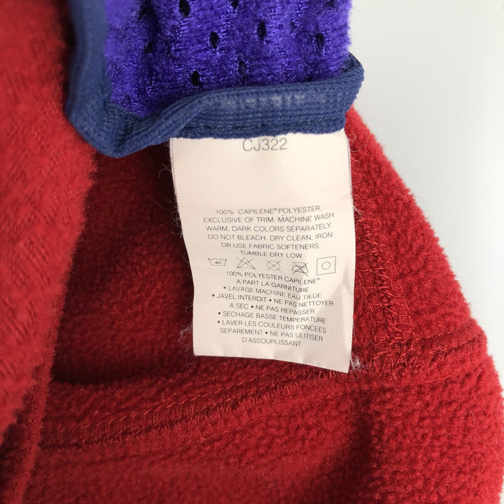 Patagonia Half-Zip Fleece Pullover, Made in USA, Men's Size M (approx.) polyester red type Vintage Second Hand