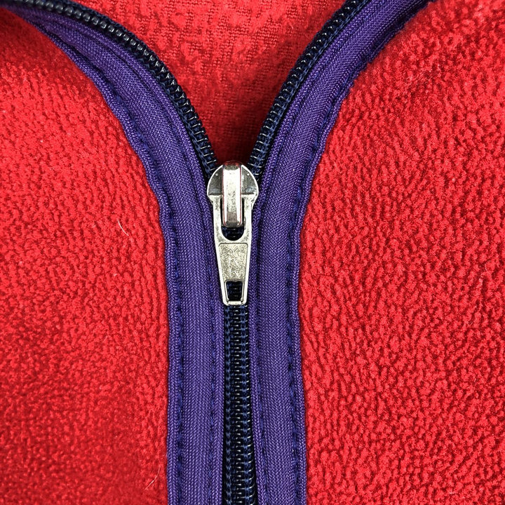 Patagonia Half-Zip Fleece Pullover, Made in USA, Men's Size M (approx.) polyester red type Vintage Second Hand