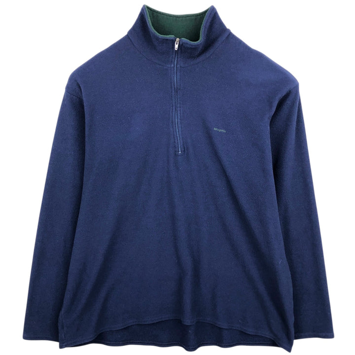 90'S Patagonia Capilene 43470SP99 Half-Zip Fleece Pullover, Made in USA, Men's XL equivalent. polyester navy blue type Vintage Second Hand