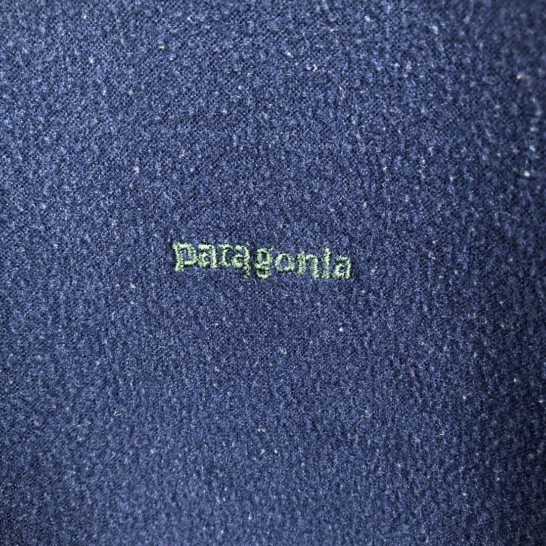 90'S Patagonia Capilene 43470SP99 Half-Zip Fleece Pullover, Made in USA, Men's XL equivalent. polyester navy blue type Vintage Second Hand
