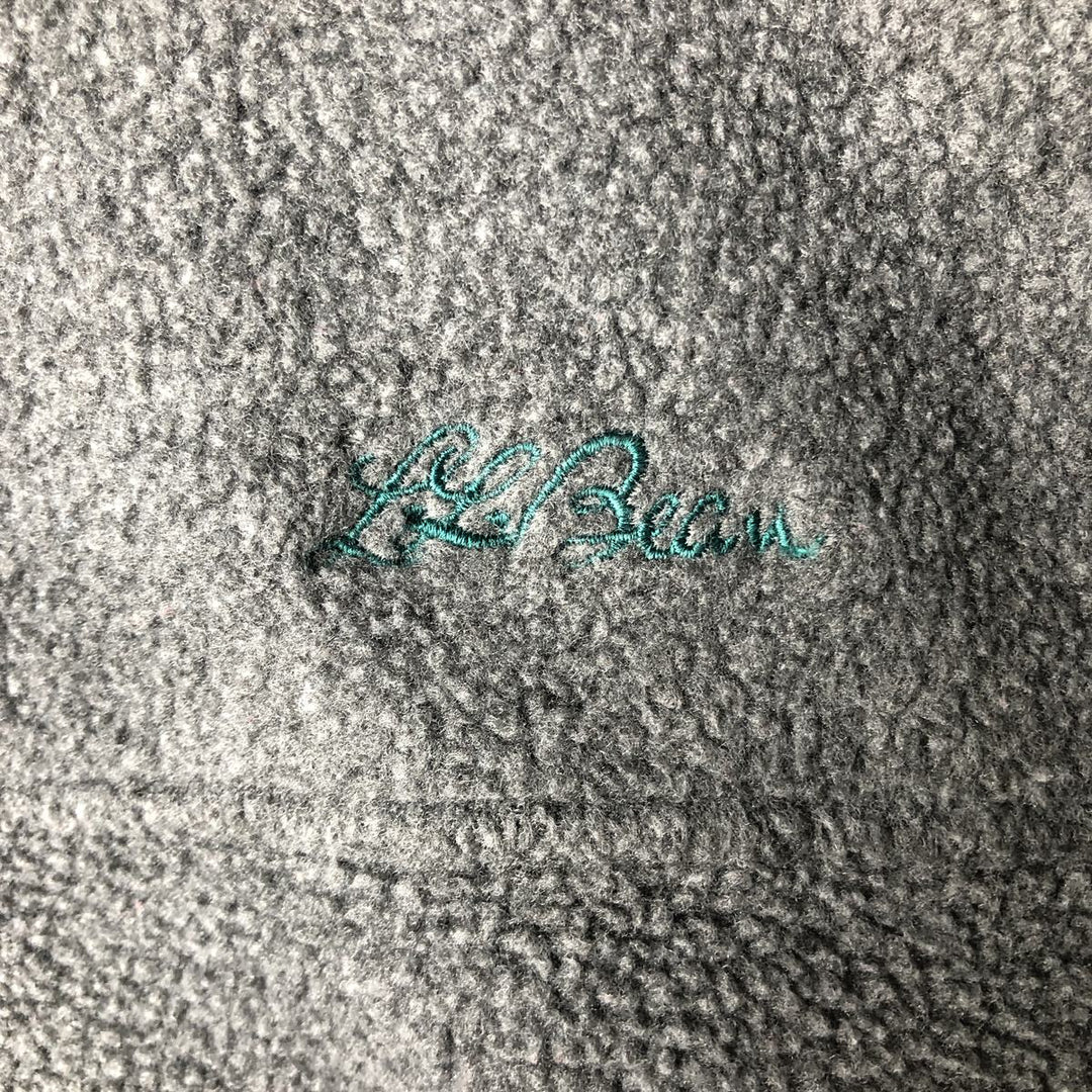 Vintage LLBean half-button fleece pullover from the 80s-90s, men's size L (approx.). unclear gray type Vintage Second Hand