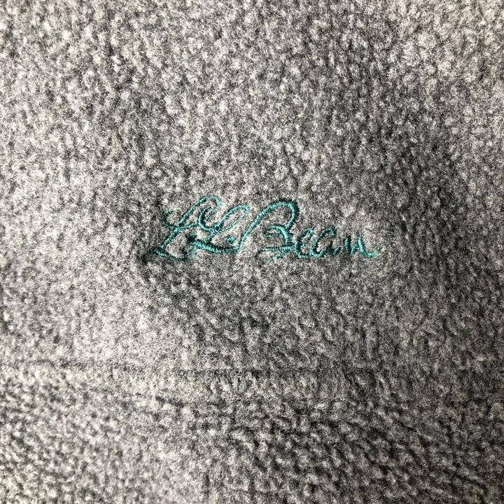 Vintage LLBean half-button fleece pullover from the 80s-90s, men's size L (approx.). unclear gray type Vintage Second Hand