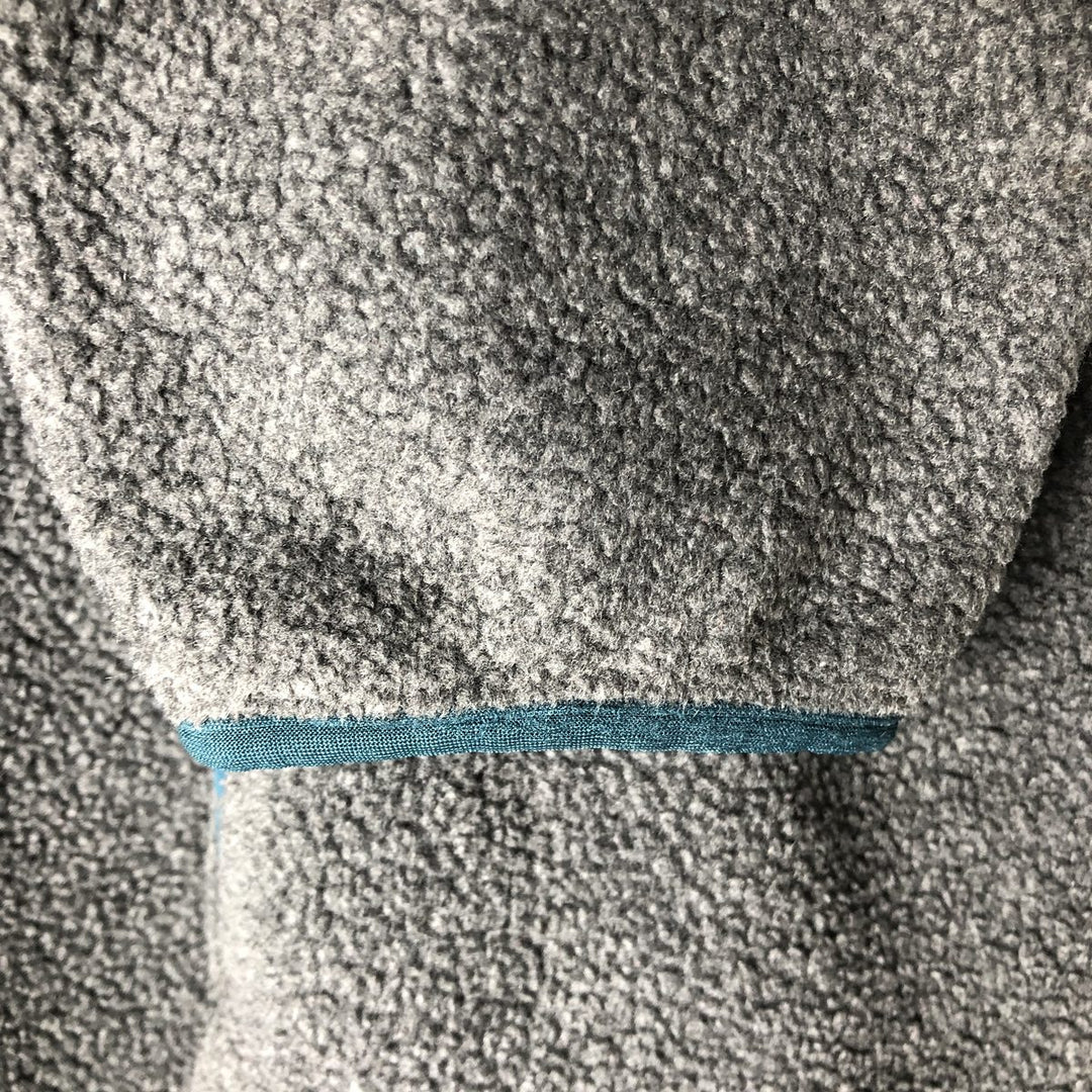 Vintage LLBean half-button fleece pullover from the 80s-90s, men's size L (approx.). unclear gray type Vintage Second Hand