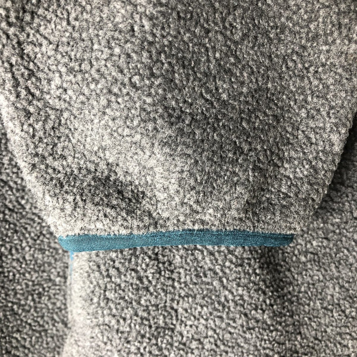 Vintage LLBean half-button fleece pullover from the 80s-90s, men's size L (approx.). unclear gray type Vintage Second Hand