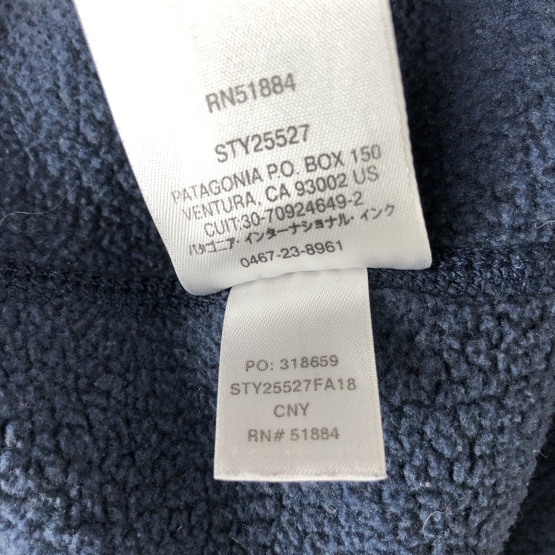 Patagonia Better Sweater Jacket 25527FA18 Fleece Jacket Men's Size L (approx.) polyester navy blue type Vintage Second Hand