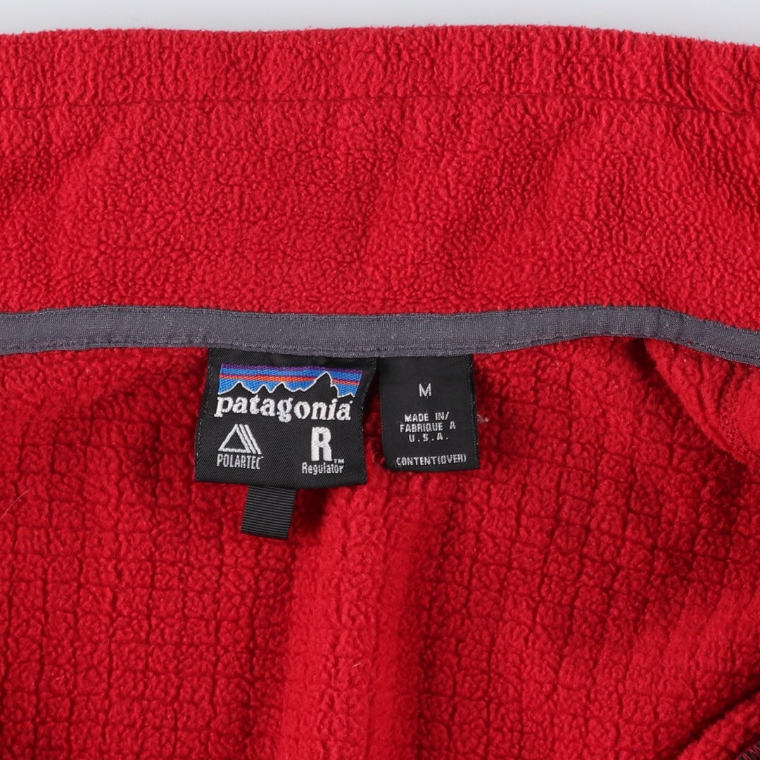 1990'S Patagonia Regulator R3 25300FA99 Fleece Jacket, Made in USA, Men's Size M (Equivalent), Vintage polyester burgundy type Vintage Second Hand