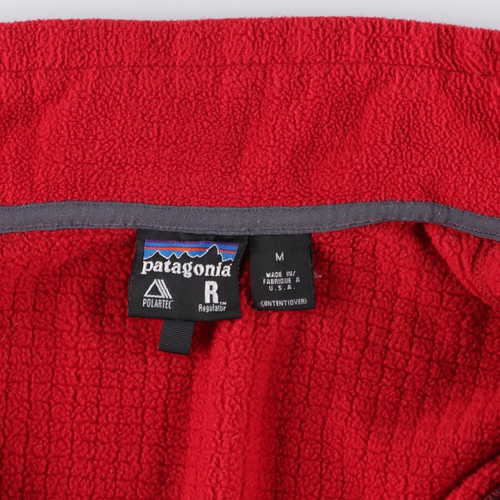 1990'S Patagonia Regulator R3 25300FA99 Fleece Jacket, Made in USA, Men's Size M (Equivalent), Vintage polyester burgundy type Vintage Second Hand