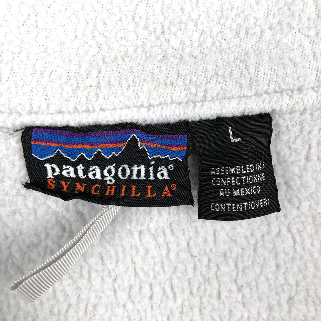 2000'S Patagonia SYNCHILLA 25735FA02 Half-Zip Fleece Pullover, Men's Size L (approx.) polyester gray type Vintage Second Hand