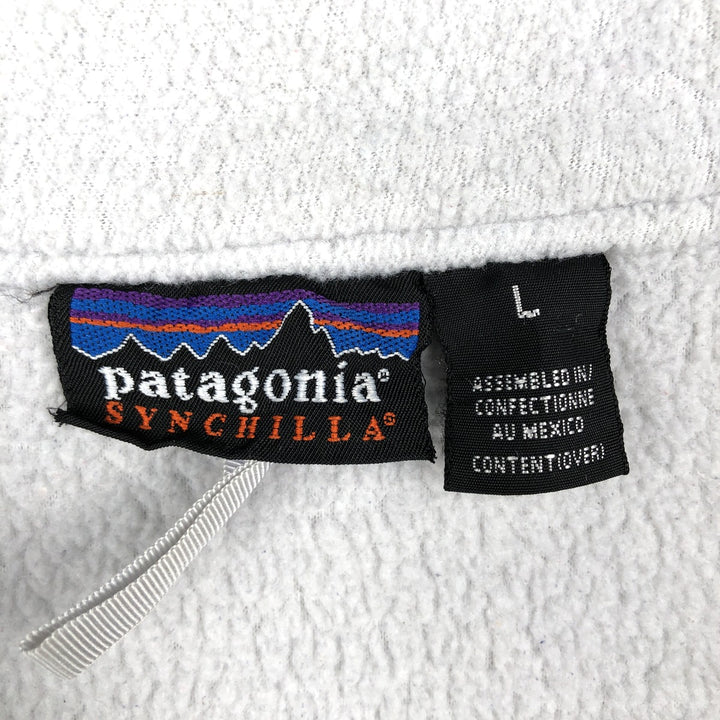 2000'S Patagonia SYNCHILLA 25735FA02 Half-Zip Fleece Pullover, Men's Size L (approx.) polyester gray type Vintage Second Hand
