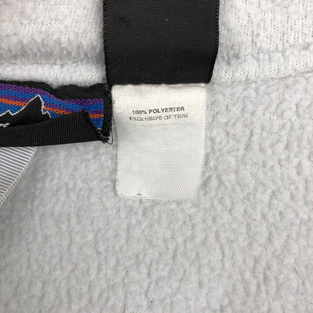 2000'S Patagonia SYNCHILLA 25735FA02 Half-Zip Fleece Pullover, Men's Size L (approx.) polyester gray type Vintage Second Hand
