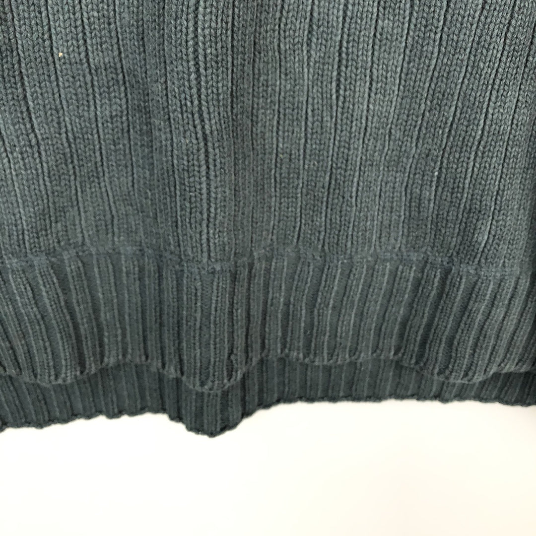 80'S Ralph Lauren CHAPS ribbed cotton knit sweater, men's size L, vintage cotton black type Vintage Second Hand