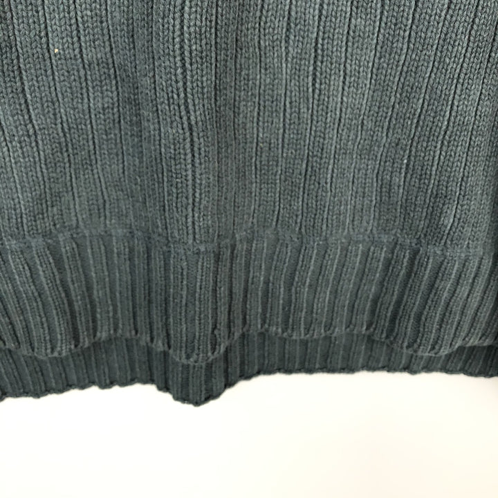 80'S Ralph Lauren CHAPS ribbed cotton knit sweater, men's size L, vintage cotton black type Vintage Second Hand