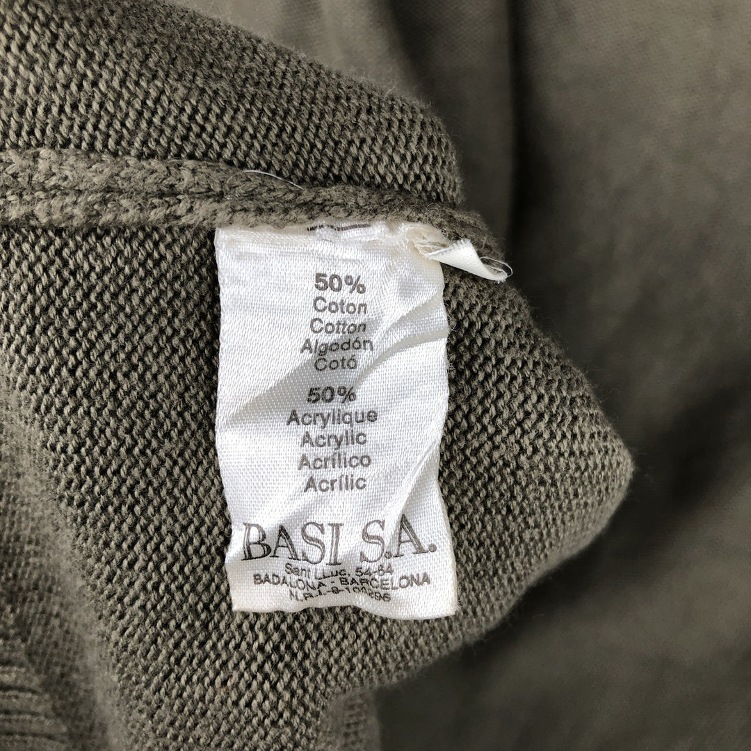 Lacoste Driver's Knit Sweater, Size 6, Men's XL cotton beige type brown Vintage Second Hand