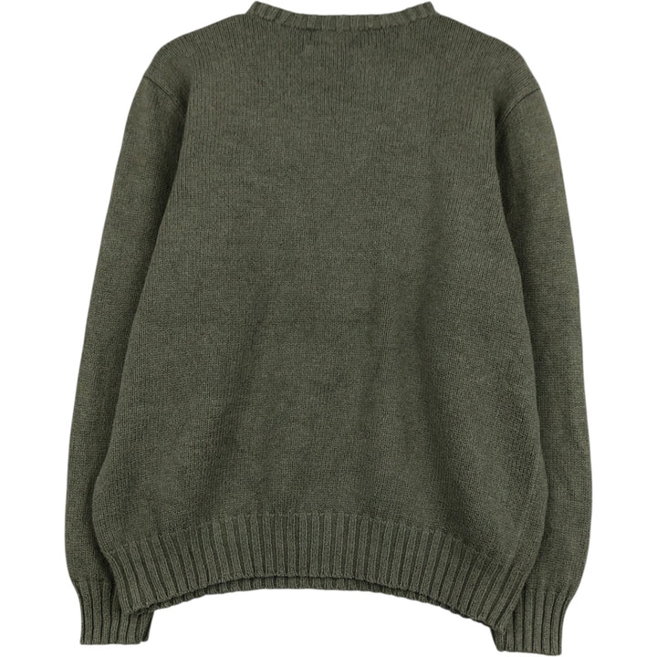 Ralph Lauren POLO by Ralph Lauren Cotton Knit Sweater Men's M Size cotton Khaki type Vintage Second Hand