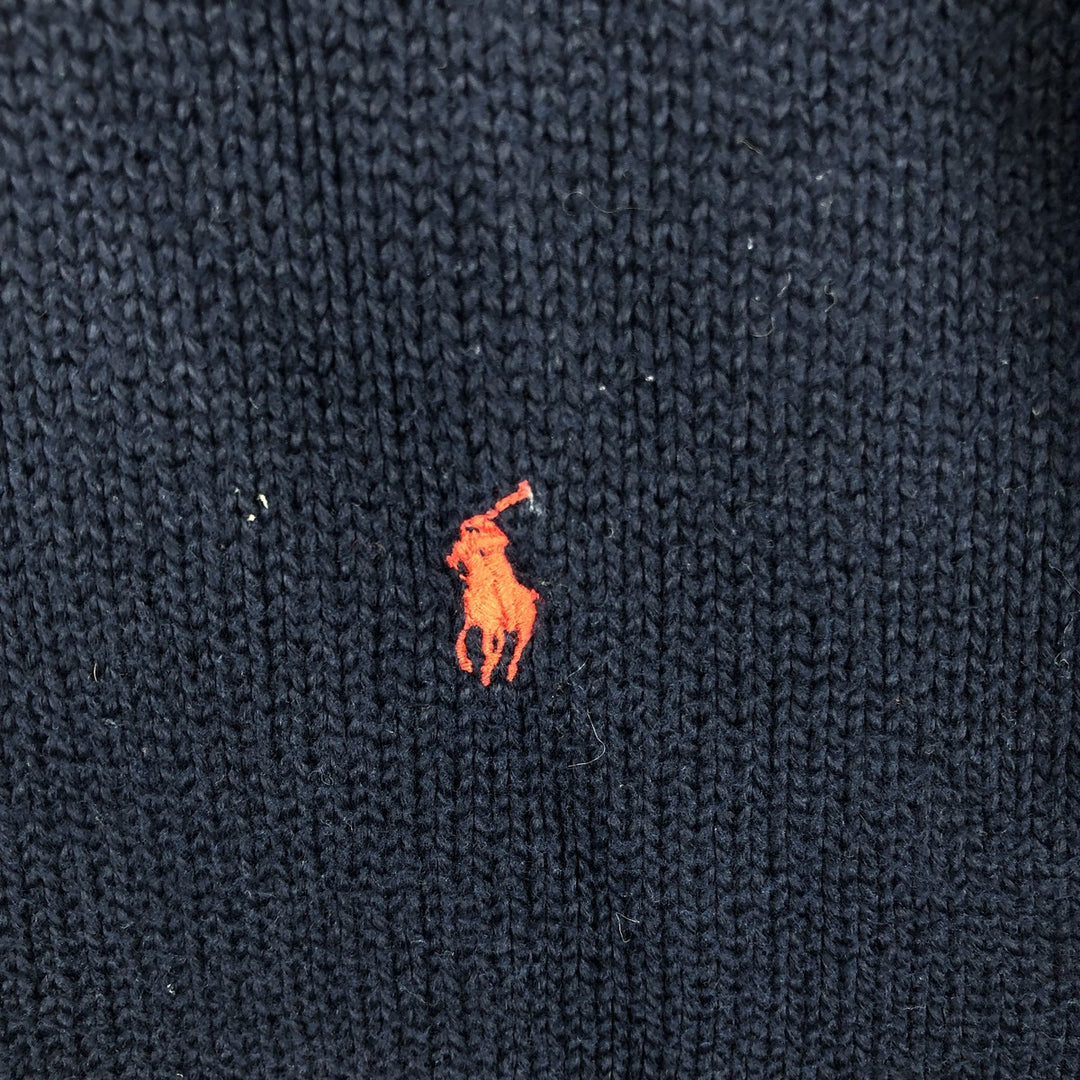 Ralph Lauren POLO by Ralph Lauren Cotton Knit Sweater Men's XXL cotton navy blue type Vintage Second Hand