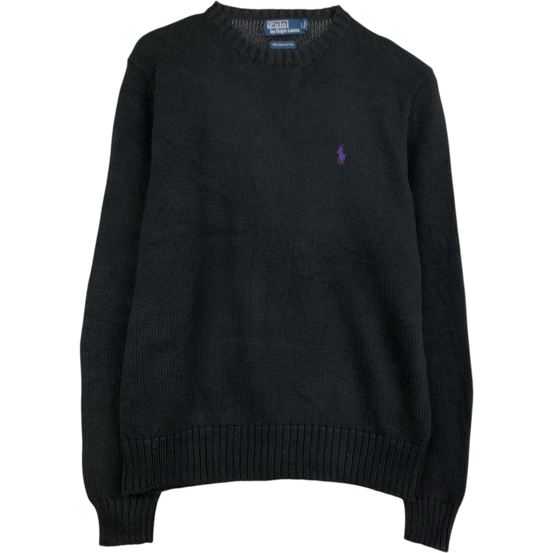 Ralph Lauren POLO by Ralph Lauren Pima cotton knit sweater, men's size M Pima Cotton black type Vintage Second Hand