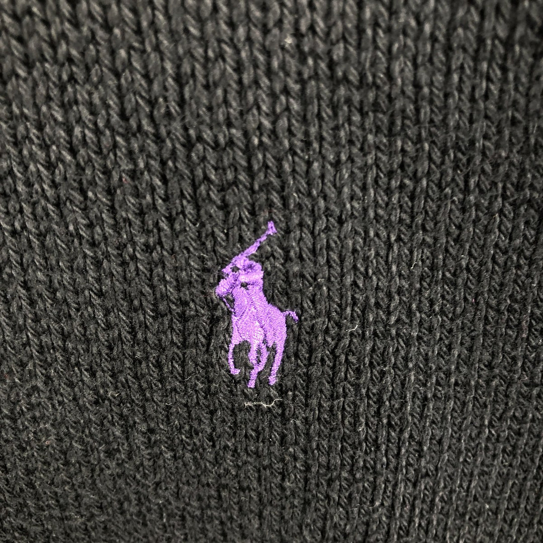 Ralph Lauren POLO by Ralph Lauren Pima cotton knit sweater, men's size M Pima Cotton black type Vintage Second Hand