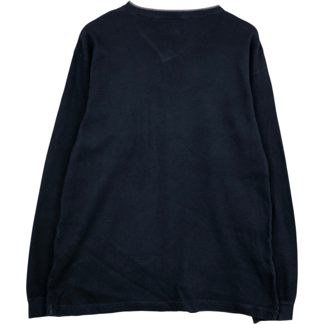 Ralph Lauren Chaps V-neck cotton knit sweater, size L, men's cotton navy blue type Vintage Second Hand