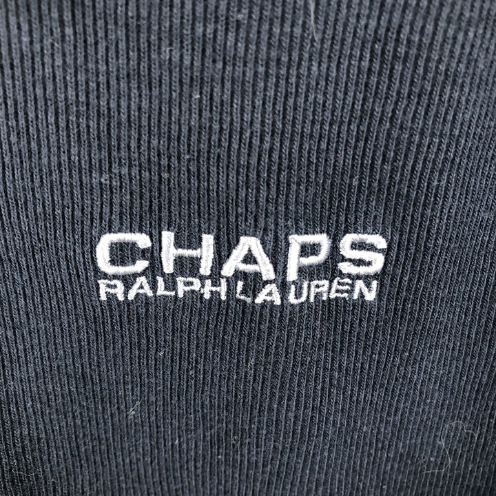 Ralph Lauren Chaps V-neck cotton knit sweater, size L, men's cotton navy blue type Vintage Second Hand