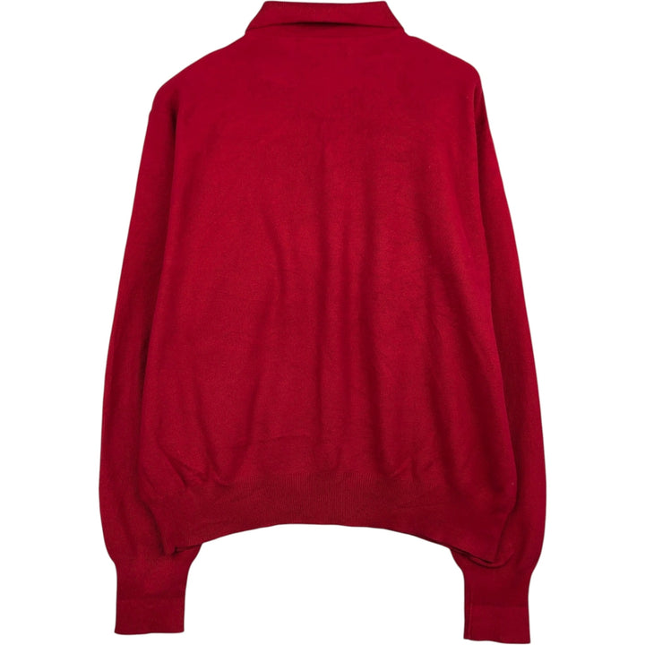 Ralph Lauren POLO GOLF Polo Knit Sweater, Men's Size XL (approx.) cotton red type Vintage Second Hand