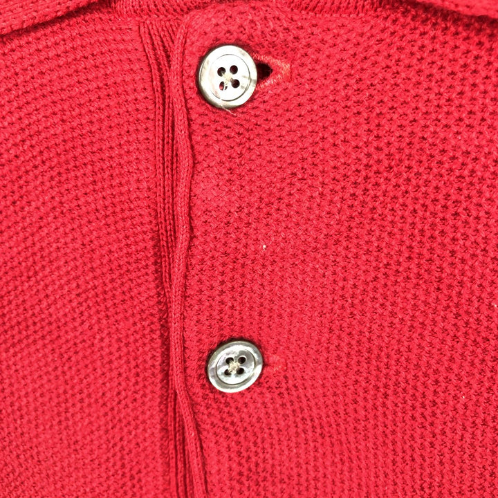 Ralph Lauren POLO GOLF Polo Knit Sweater, Men's Size XL (approx.) cotton red type Vintage Second Hand