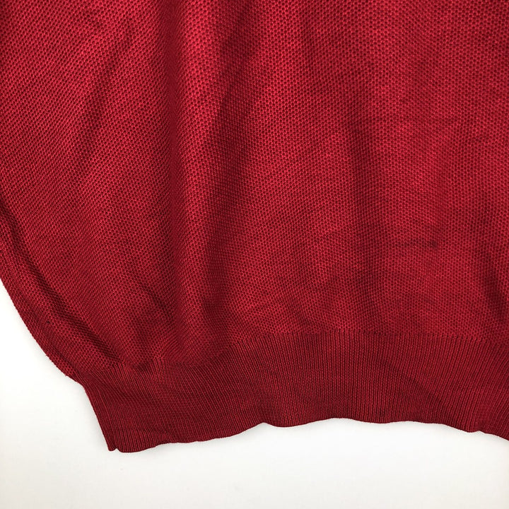 Ralph Lauren POLO GOLF Polo Knit Sweater, Men's Size XL (approx.) cotton red type Vintage Second Hand