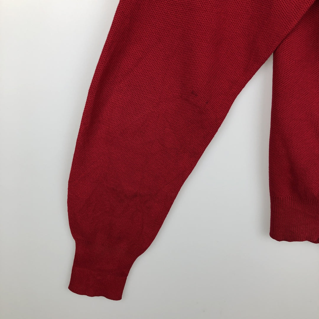 Ralph Lauren POLO GOLF Polo Knit Sweater, Men's Size XL (approx.) cotton red type Vintage Second Hand