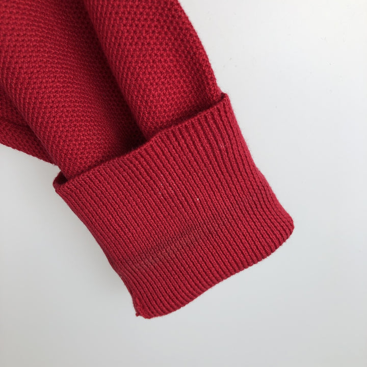 Ralph Lauren POLO GOLF Polo Knit Sweater, Men's Size XL (approx.) cotton red type Vintage Second Hand