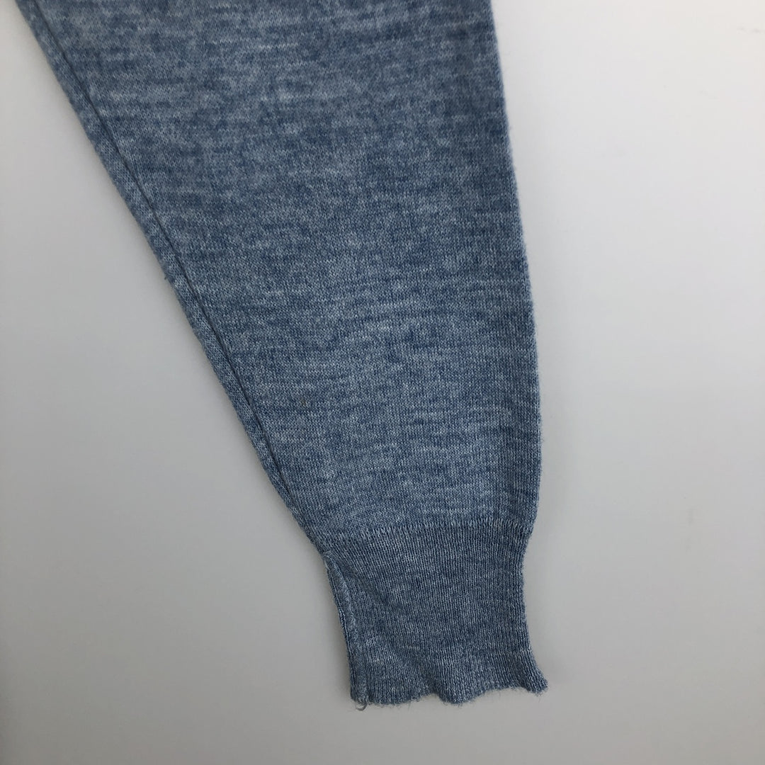 LORD JEFF TALL FELLOW Polo Knit Sweater, Made in USA, Men's XL equivalent, Vintage. Oron Acrylic Blue type light blue Vintage Second Hand