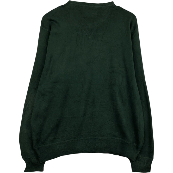 Ralph Lauren POLO by Ralph Lauren Cotton Knit Sweater Men's M Size cotton Green type dark green Vintage Second Hand
