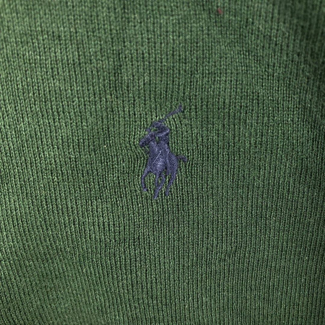 Ralph Lauren POLO by Ralph Lauren Cotton Knit Sweater Men's M Size cotton Green type dark green Vintage Second Hand