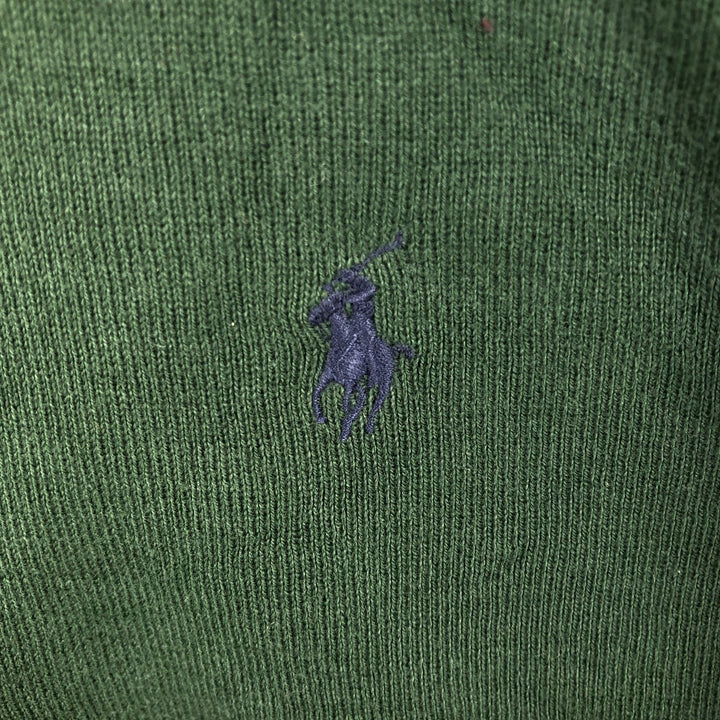 Ralph Lauren POLO by Ralph Lauren Cotton Knit Sweater Men's M Size cotton Green type dark green Vintage Second Hand
